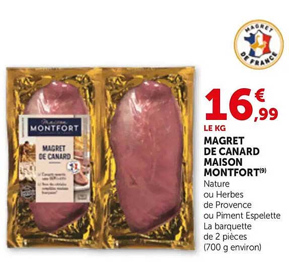 MAGRET DE CANARD MAISON MONTFORT