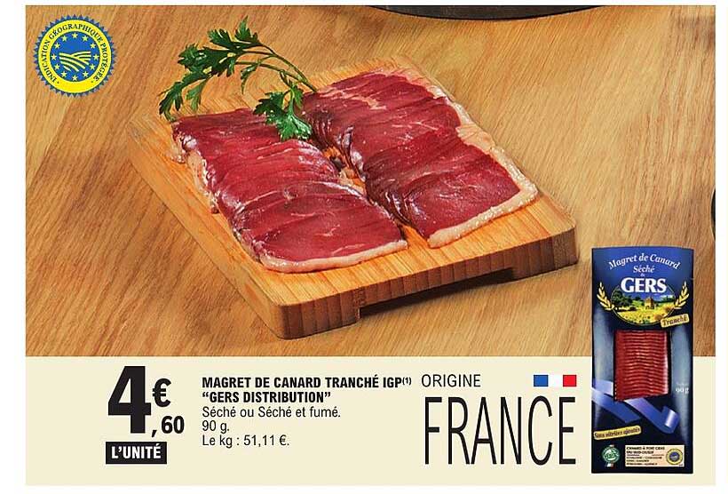 MAGRET DE CANARD TRANCHÉ IGP(1) ORIGINE “GERS DISTRIBUTION”