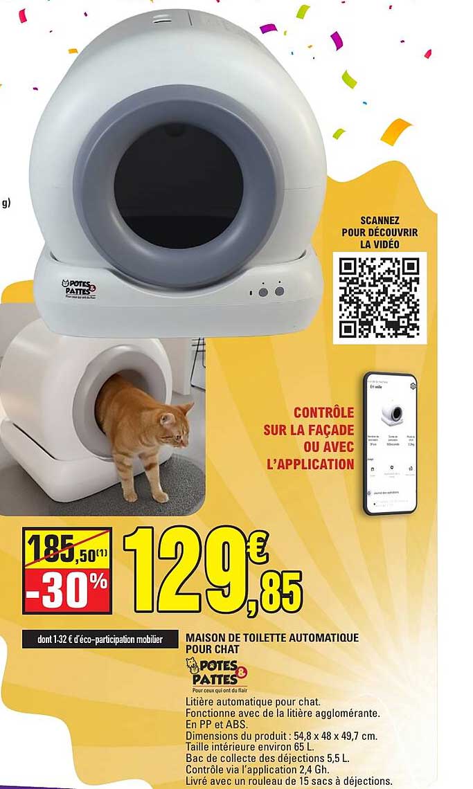 MAISON DE TOILETTE AUTOMATIQUE POUR CHAT