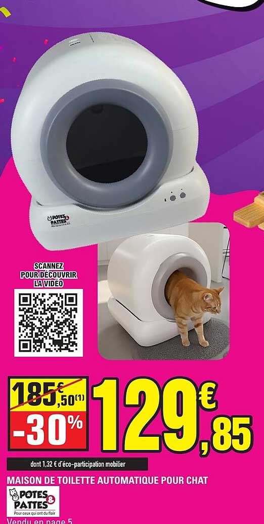 MAISON DE TOILETTE AUTOMATIQUE POUR CHAT