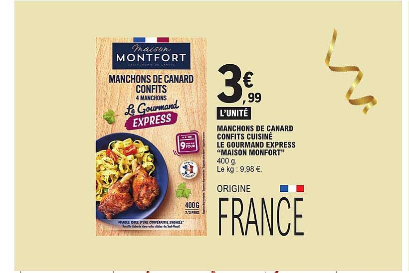 MANCHONS DE CANARD CONFITS 4 MANCHONS Le Gourmand Express