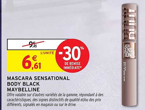 MASCARA SENSATIONAL BODY BLACK MAYBELLINE