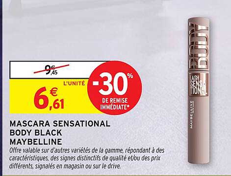 MASCARA SENSATIONAL BODY BLACK MAYBELLINE