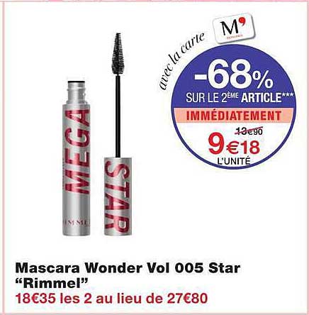 Mascara Wonder Vol 005 Star “Rimmel”