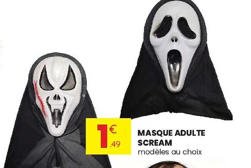 MASQUE ADULTE SCREAM modèles au choix
