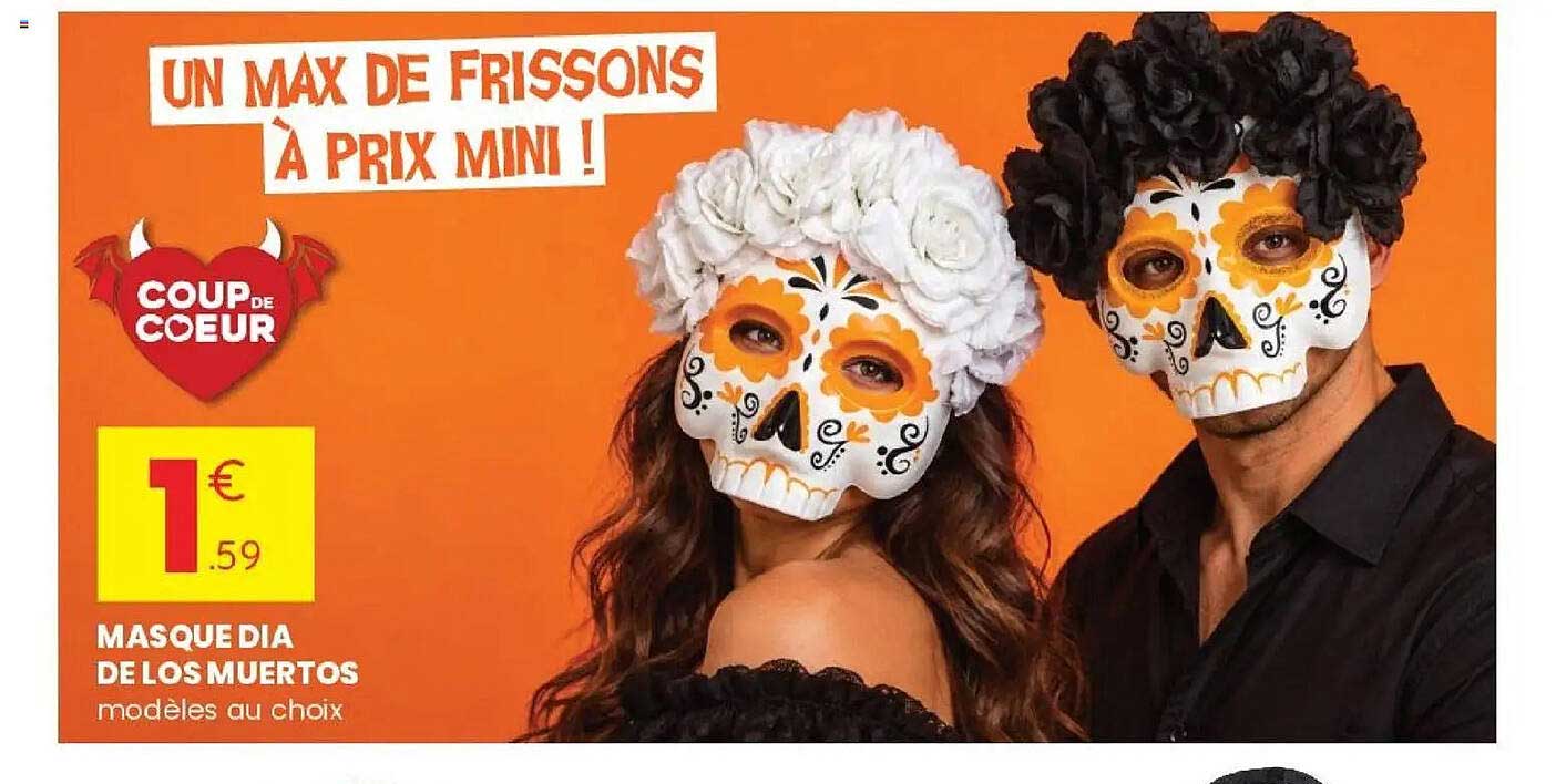 MASQUE DIA DE LOS MUERTOS modèles au choix