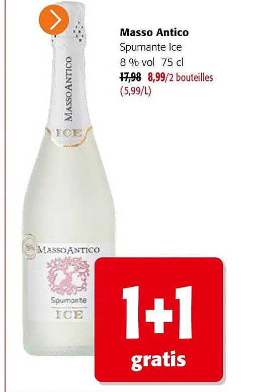 Masso Antico Spumante Ice 8 % vol 75 cl