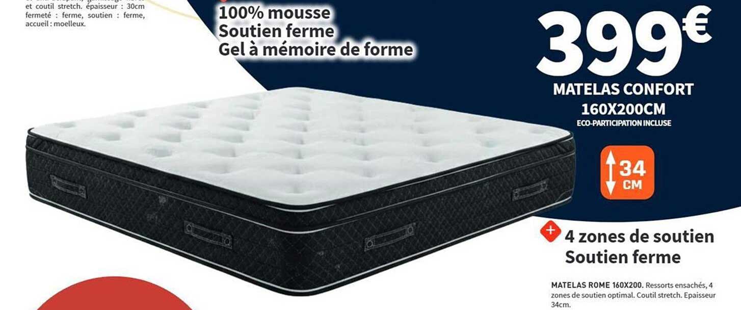 MATELAS CONFORT 160X200CM