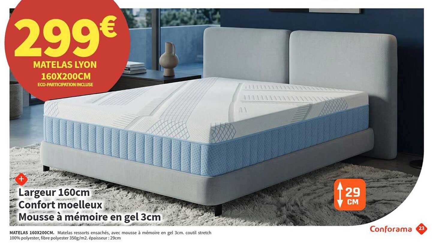 MATELAS LYON 160X200CM