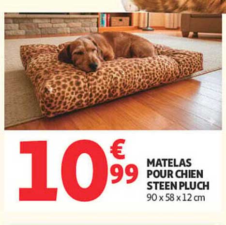 MATELAS POUR CHIEN STEEN PLUCH 90 x 58 x12 cm