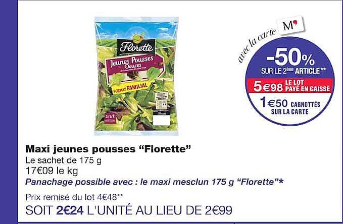 Maxi jeunes pousses “Florette”