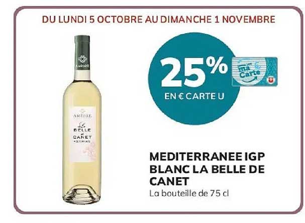 MEDITERRANEE IGP BLANC LA BELLE DE CANET