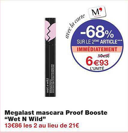 Megalast mascara Proof Booste “Wet N Wild”