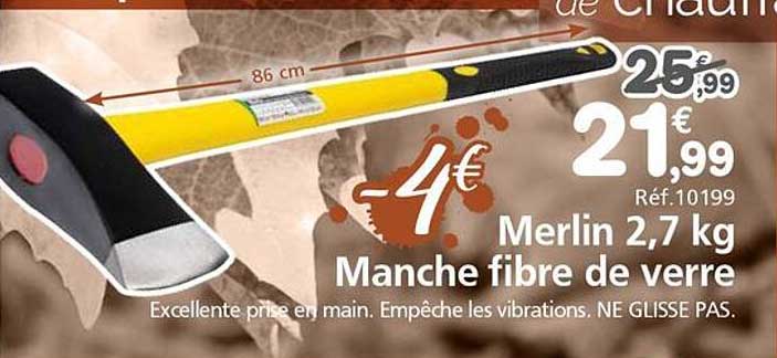 Merlin 2,7 kg Manche fibre de verre