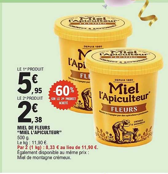 Miel de fleurs "Miel l'apiculteur" 500 g