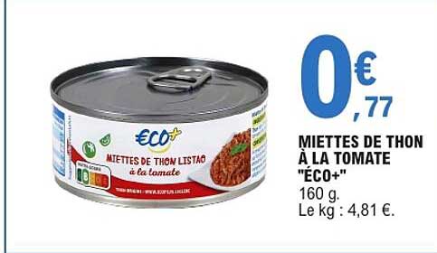 MIETTES DE THON À LA TOMATE "ECO+"