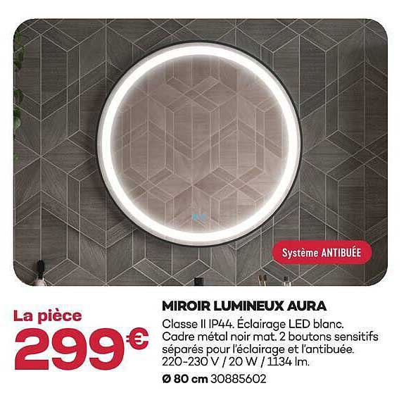 MIROIR LUMINEUX AURA