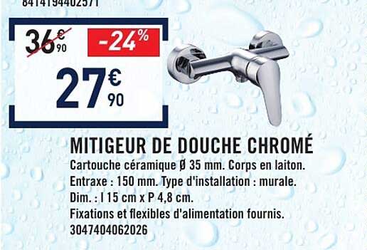 MITIGEUR DE DOUCHE CHROMÉ