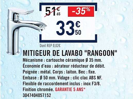 MITIGEUR DE LAVABO "RANGOON"