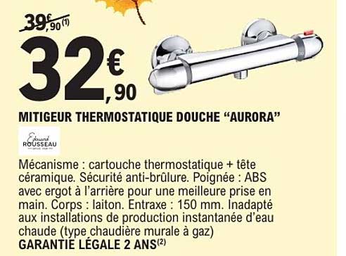 MITIGEUR THERMOSTATIQUE DOUCHE “AURORA”