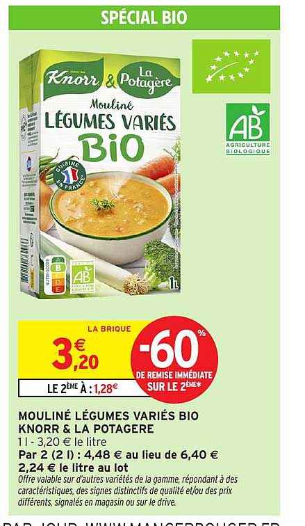 MOULINÉ LÉGUMES VARIÉS BIO KNORR & LA POTAGERE