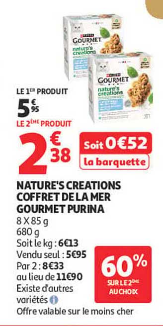 NATURE'S CREATIONS COFFRET DE LA MER GOURMET PURINA