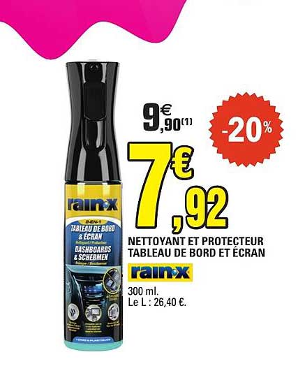 NETTOYANT ET PROTECTEUR TABLEAU DE BORD ET ÉCRAN rain-x