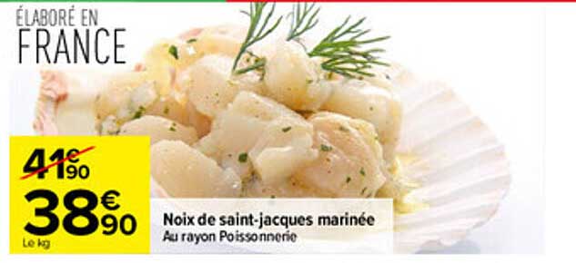 Noix de saint-jacques marinée