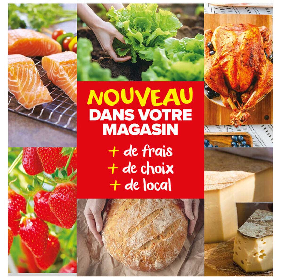 NOUVEAU DANS VOTRE MAGASIN + de frais + de choix + de local
