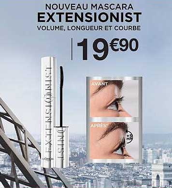 NOUVEAU MASCARA EXTENSIONIST VOLUME, LONGUEUR ET COURBE