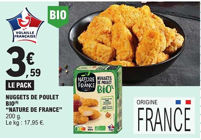 NUGGETS DE POULET BIO(4) "NATURE DE FRANCE"