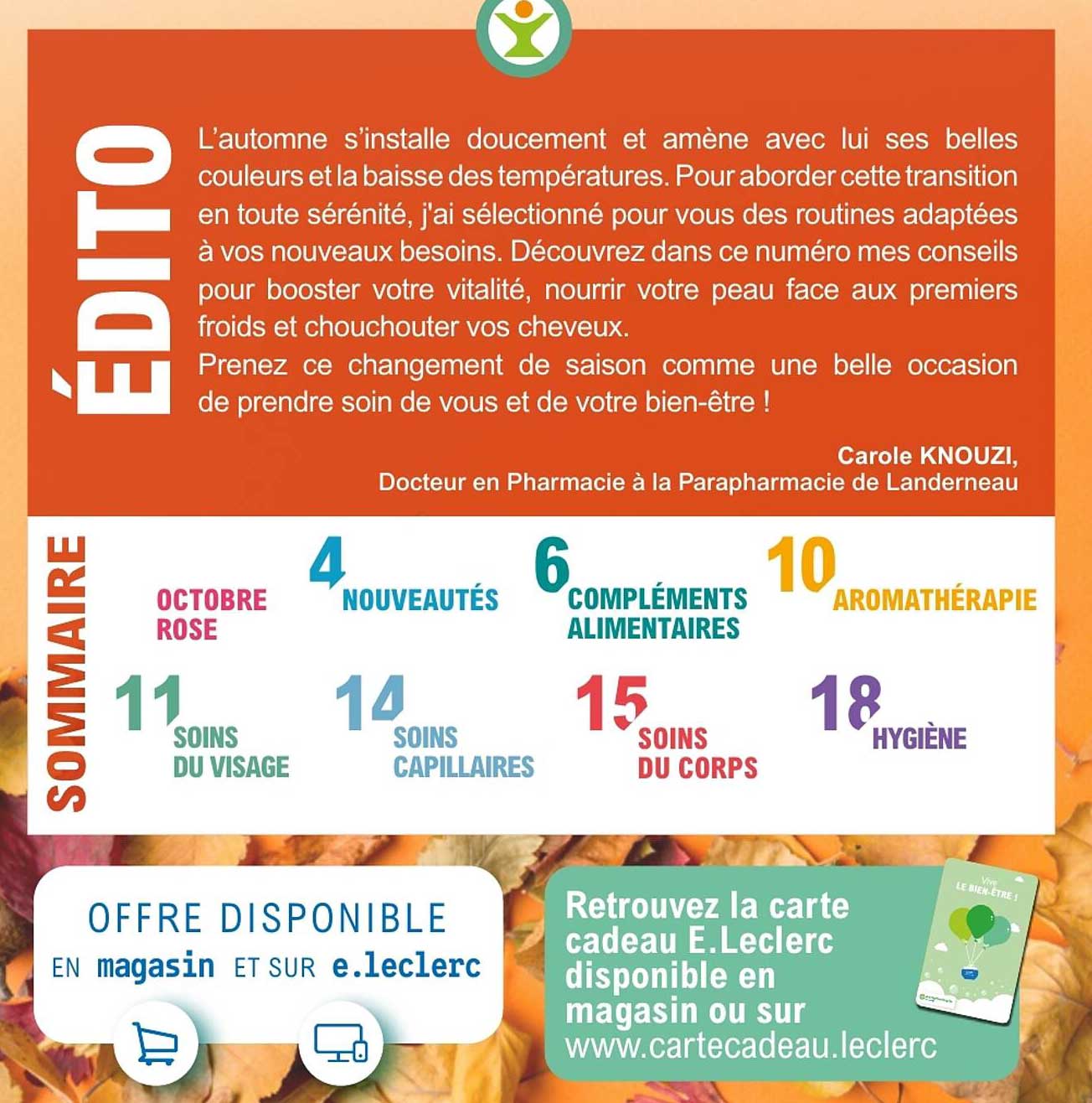 OFFRE DISPONIBLE EN magasin ET SUR e.leclerc