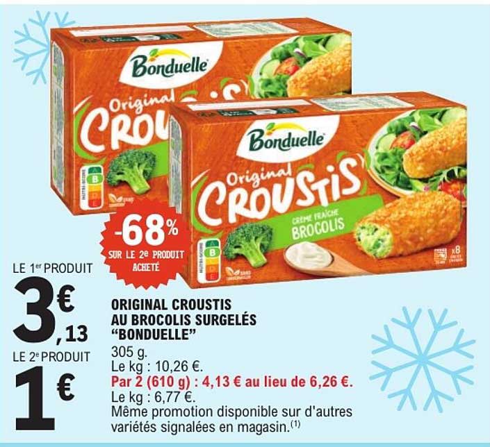 ORIGINAL CROUSTIS AU BROCOLIS SURGELÉS “BONDUELLE”