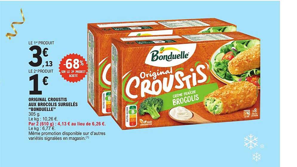 ORIGINAL CROUSTIS AUX BROCOLIS SURGELÉS «BONDUELLE»