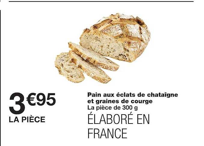 Pain aux éclats de châtaigne et graines de courge