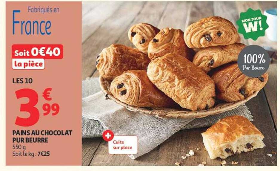 PAINS AU CHOCOLAT PUR BEURRE
