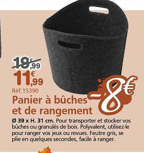 Panier à bûches et de rangement