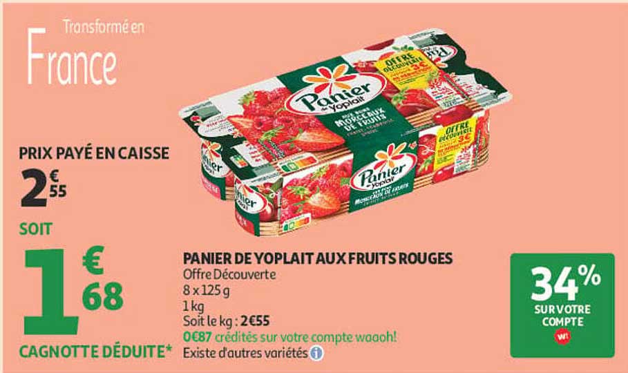 PANIER DE YOPLAIT AUX FRUITS ROUGES