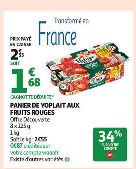 PANIER DE YOPLAIT AUX FRUITS ROUGES