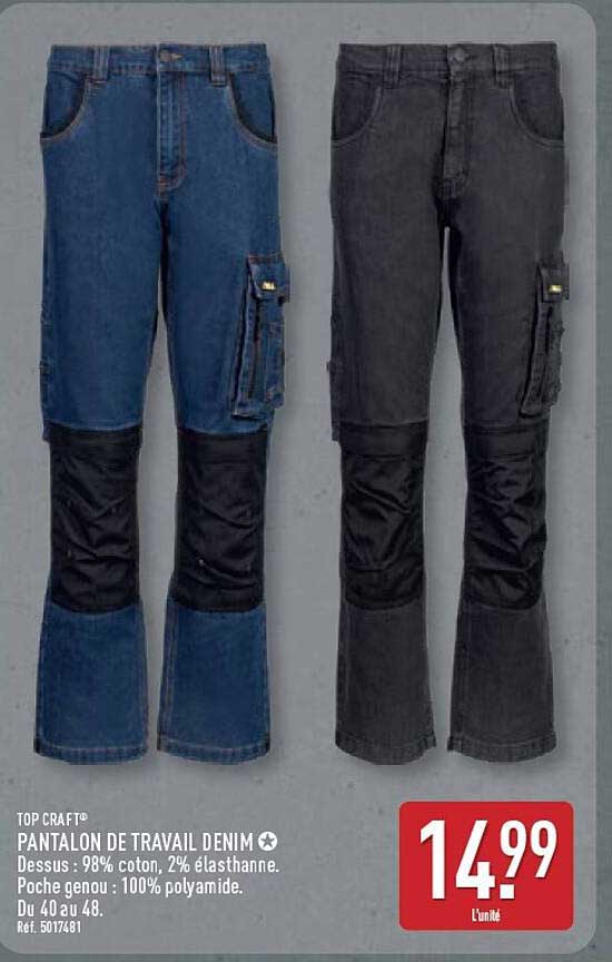 PANTALON DE TRAVAIL DENIM