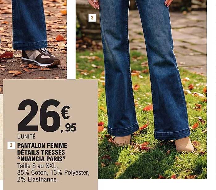 PANTALON FEMME DÉTAILS TRESSÉS “NUANCIA PARIS”