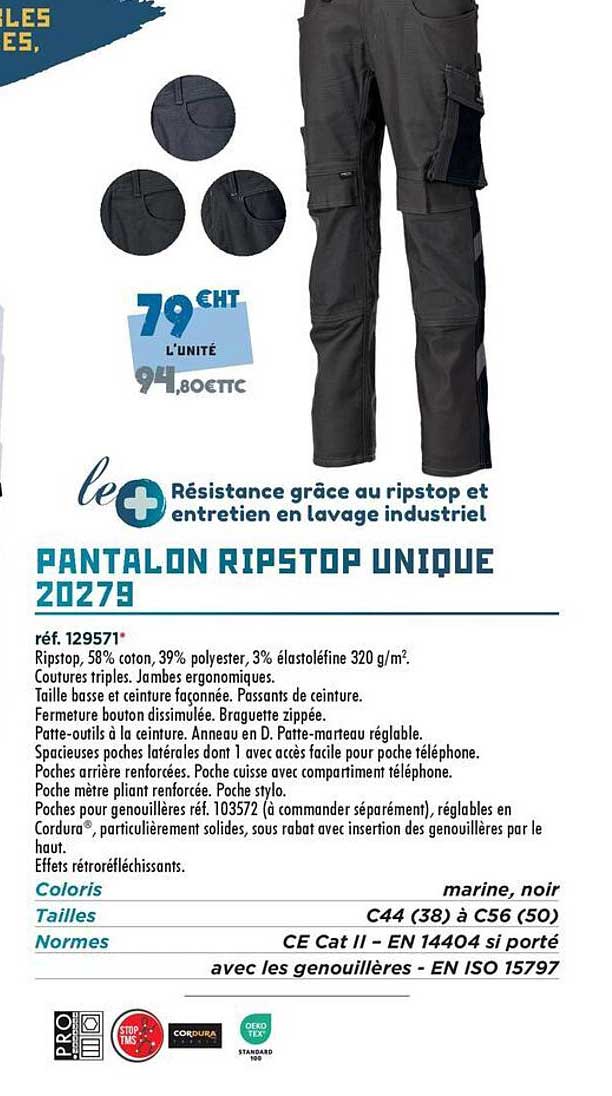 PANTALON RIPSTOP UNIQUE 20279