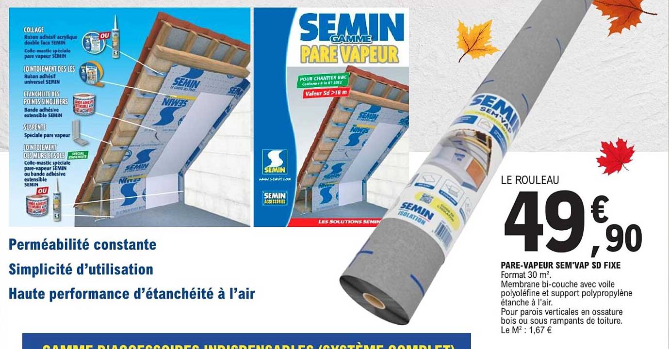 PARE-VAPEUR SEM'VAP SD FIXE