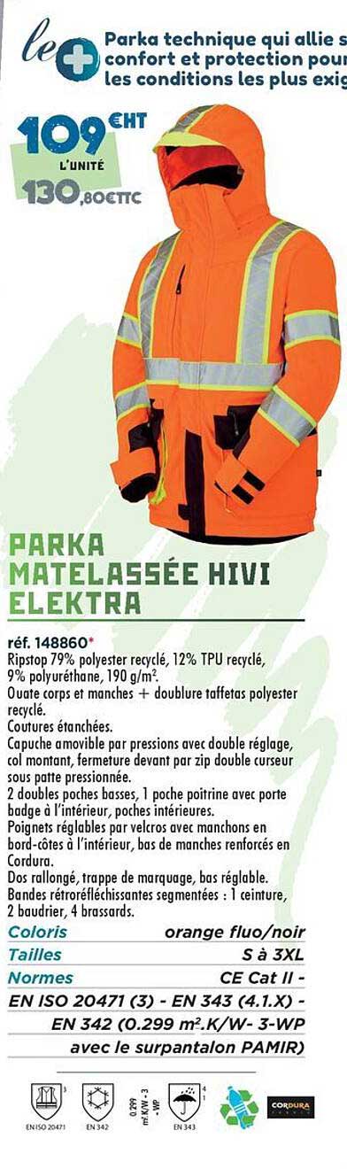 Parka technique qui allie confort et protection pour les conditions les plus exigeantes