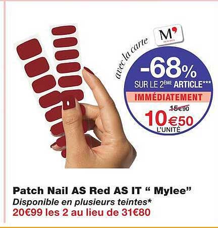 Patch Nail AS Red AS IT “Mylee”