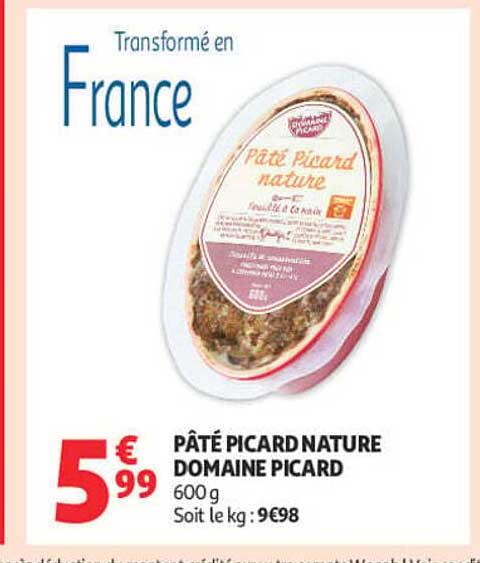 PÂTÉ PICARD NATURE DOMAINE PICARD