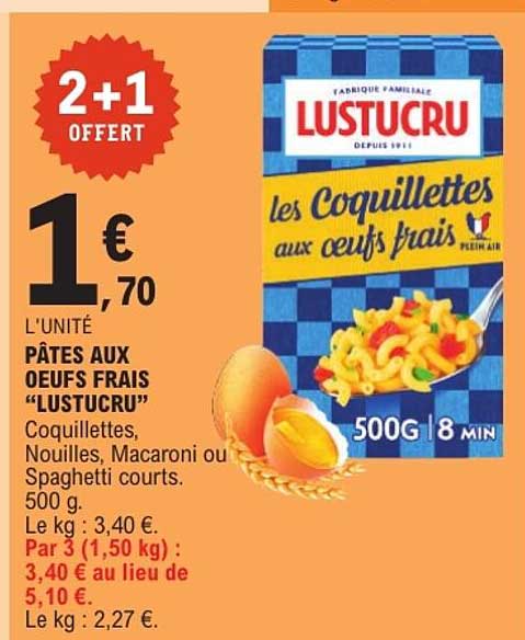 PÂTES AUX OEUFS FRAIS "LUSTUCRU"