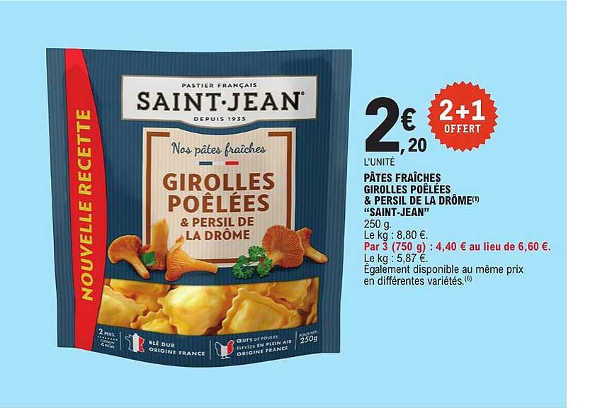 PÂTES FRAÎCHES GIROLLES POÊLÉES & PERSIL DE LA DRÔME "SAINT-JEAN"