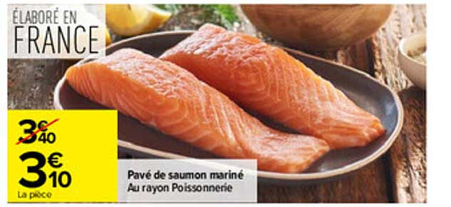 Pavé de saumon mariné