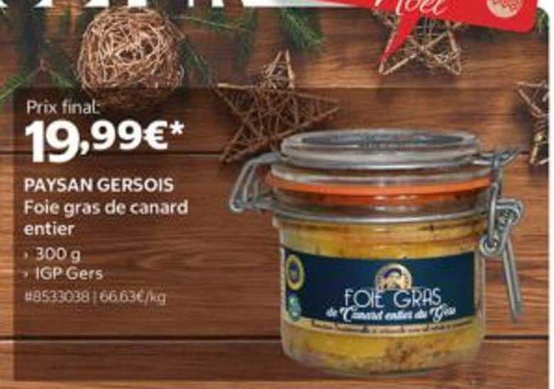 PAYSAN GERSOIS Foie gras de canard entier